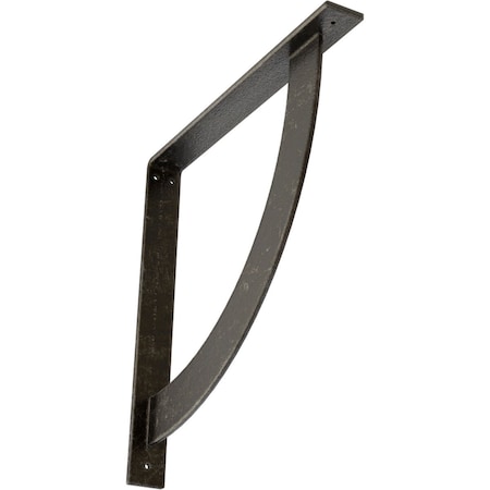 Ekena Millwork Bulwark Steel Bracket, Antiqued Warm Silver 2"W x 18"D x 18"H BKTM02X18X18BUAWS